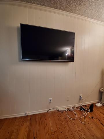 Bedroom or den TV professionally wall-mounted