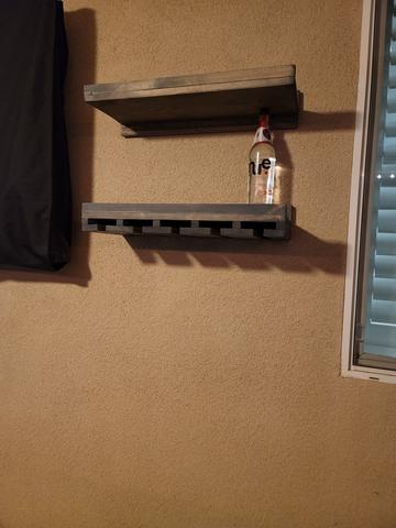 Evening view of a wall-mounted living room TV