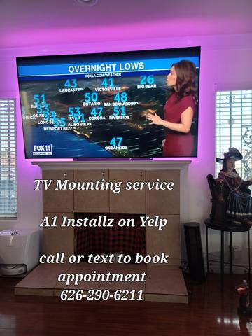 Commercial or lobby display TV mount installation